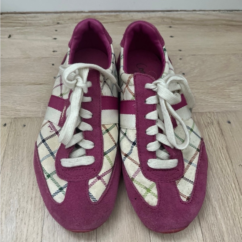 Coach Kingsley Plaid Sneakers Size 5.5M